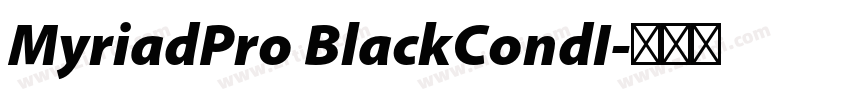 MyriadPro BlackCondI字体转换